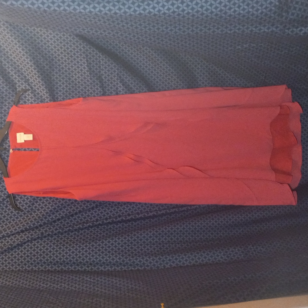 CHICOS BRIGHT PINK RUFFLE DRESS size 1.5 💗